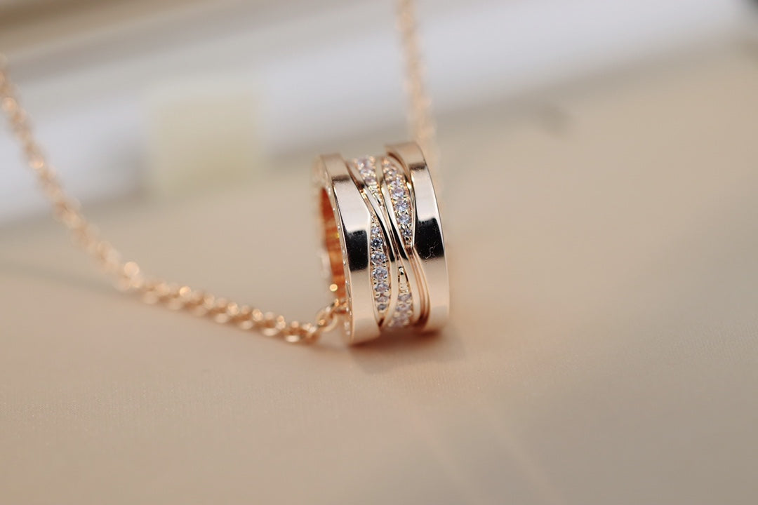 [Royal]ZERO 1 PINK GOLD DIAMOND NECKLACE