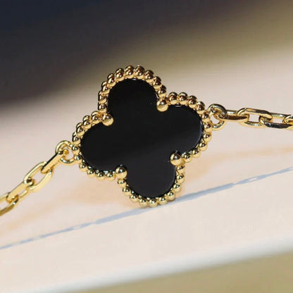 [Royal]CLOVER 20 MOTIFS ONYX NECKLACE