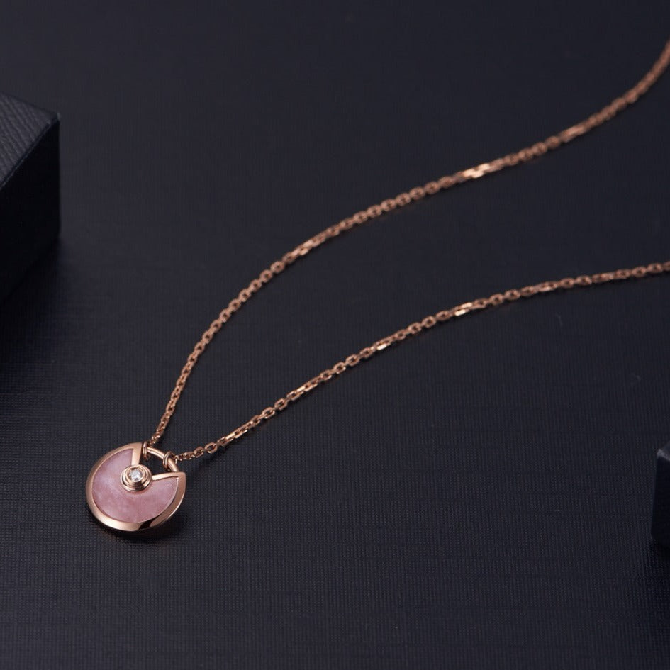 [Royal]AMULETTE ROSE GOLD PINK MOP NECKLACE