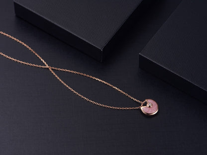 [Royal]AMULETTE ROSE GOLD PINK MOP NECKLACE