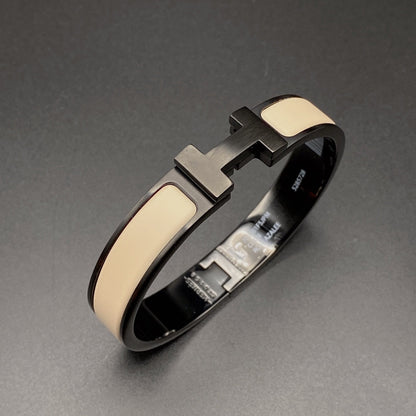 [Royal]H BRACELET 12MM BLACK BEIGE CERAMIC