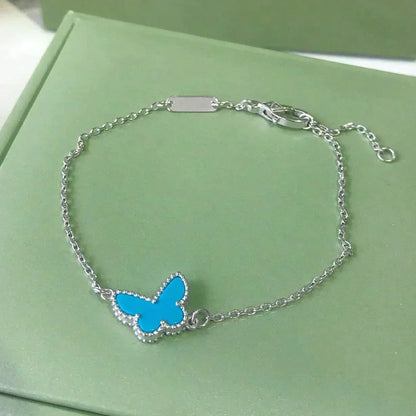 [Royal]BUTTERFLY TURQUOISE BUTTERFLY BRACELET SILVER