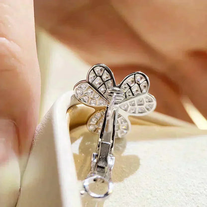 [Royal]CLOVER COMOS DIAMOND EARRINGS SILVER