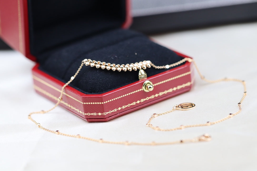 [Royal]CLASH PINK GOLD NECKLACE