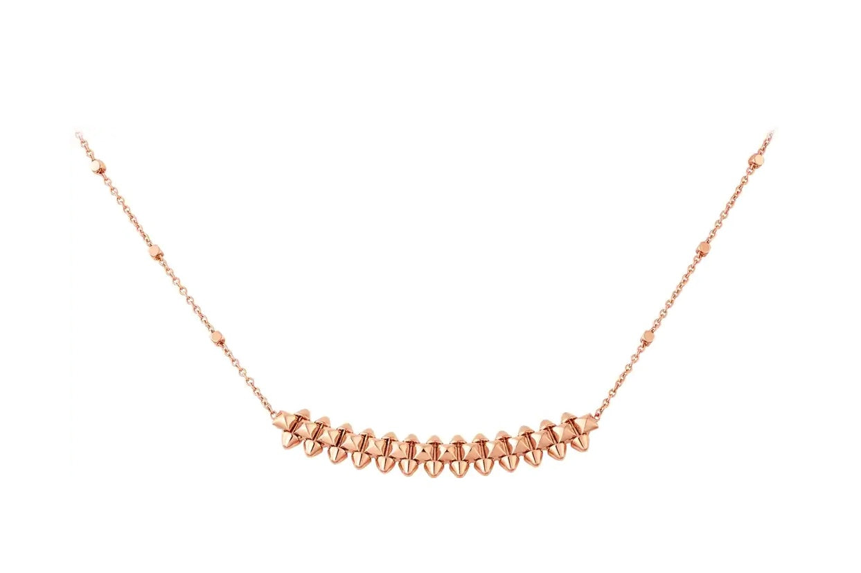 [Royal]CLASH PINK GOLD NECKLACE