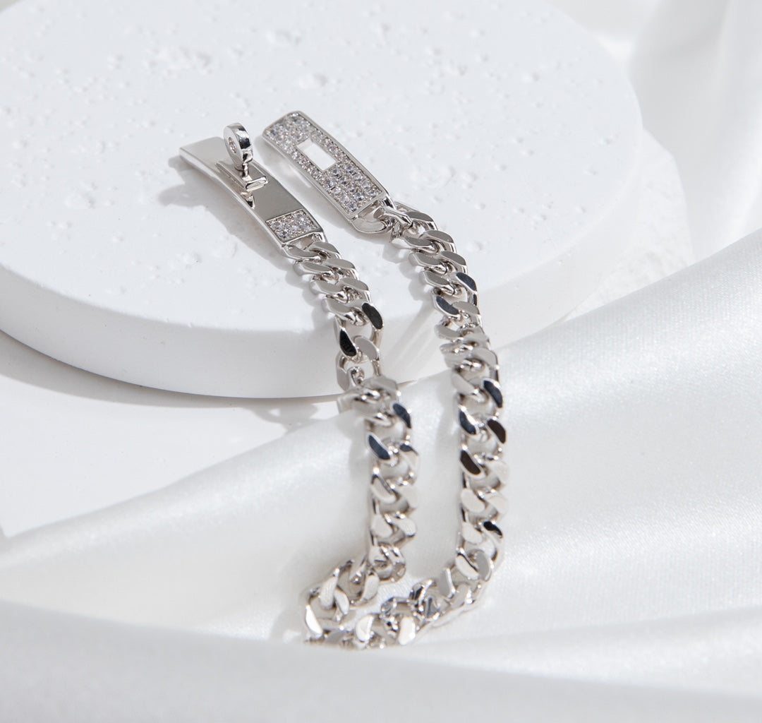 [Royal]KELLY CHAIN SILVER DIAMOND BRACELET