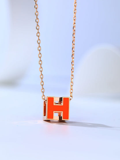 [Royal]H CAGE PINK GOLD NECKLACE