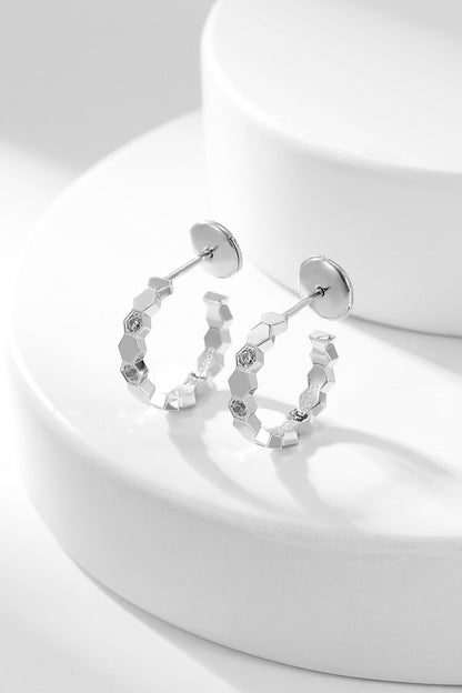 [Royal]BEE LOVE DIAMOND HOOP EARRINGS