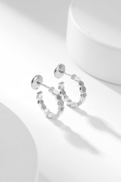 [Royal]BEE LOVE DIAMOND HOOP EARRINGS