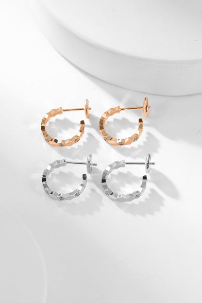 [Royal]BEE LOVE DIAMOND HOOP EARRINGS