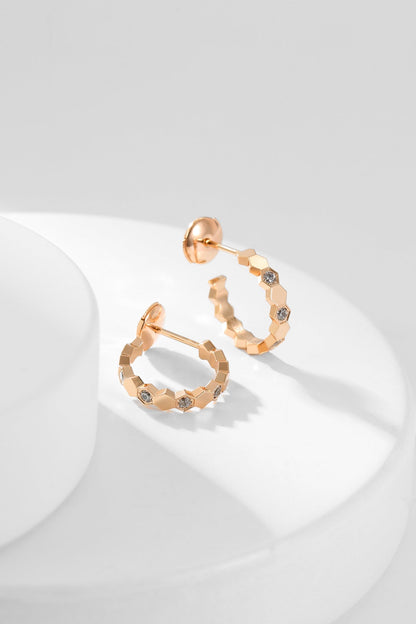 [Royal]BEE LOVE DIAMOND HOOP EARRINGS