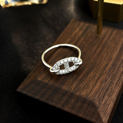 [Royal]RONDE SMALL SILVER DIAMOND RING