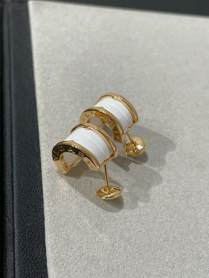 [Royal]ZERO 1 PINK GOLD CERAMIC EARRINGS