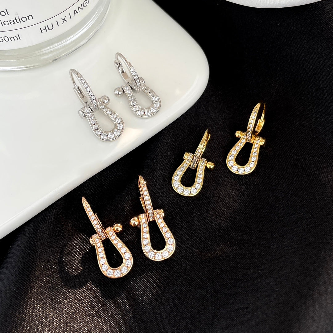 [Royal]FORCE 10 FULL DIAMOND DROP EARRINGS MEDIUM MODEL