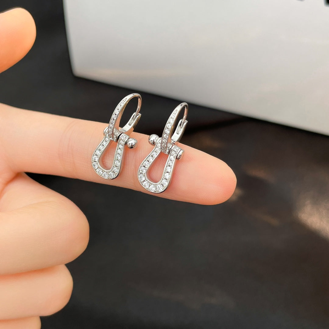 [Royal]FORCE 10 FULL DIAMOND DROP EARRINGS MEDIUM MODEL