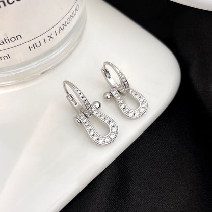 [Royal]FORCE 10 FULL DIAMOND DROP EARRINGS MEDIUM MODEL