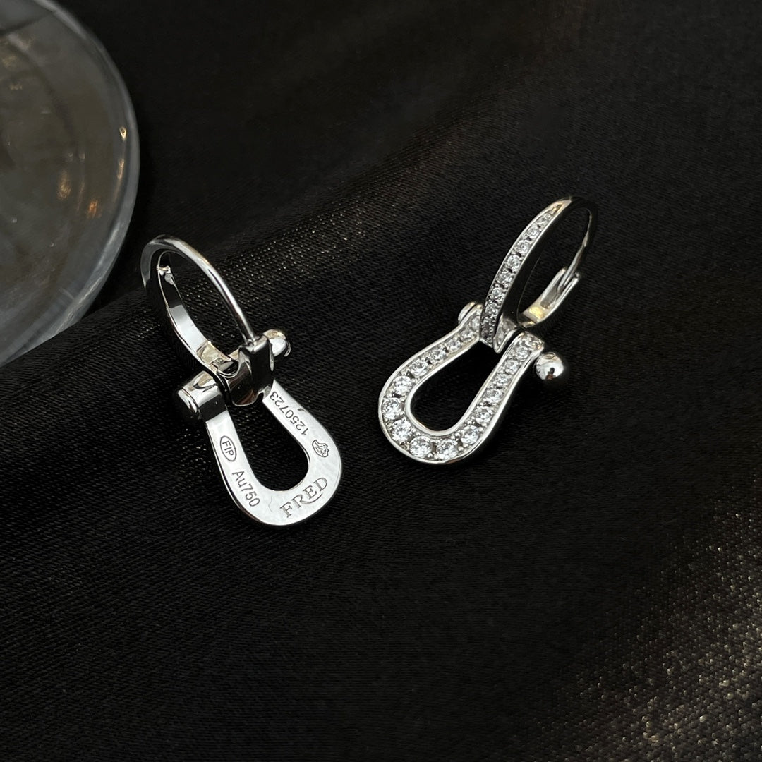 [Royal]FORCE 10 FULL DIAMOND DROP EARRINGS MEDIUM MODEL