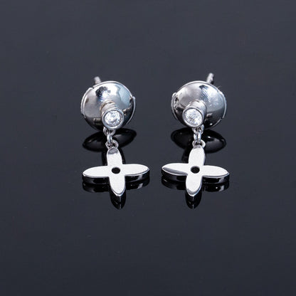 [Royal]VIDYLLE SILVER DIAMOND MINI DROP EARRINGS