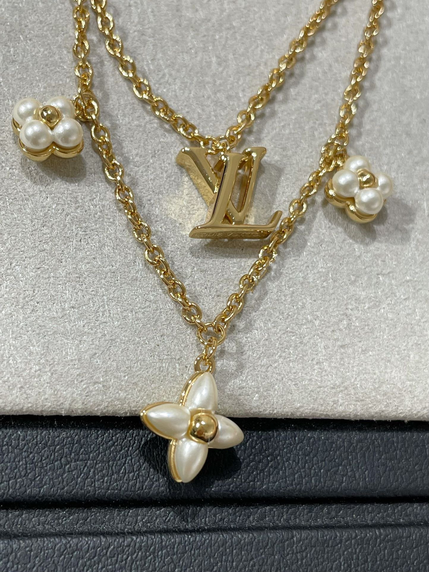 [Royal]FLOWERGRAM GOLD MOP DOUBLE ROW NECKLACE