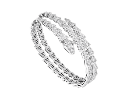 [Royal]SERPENTI BRACELET SILVER DIAMOND DOUBLE ROW