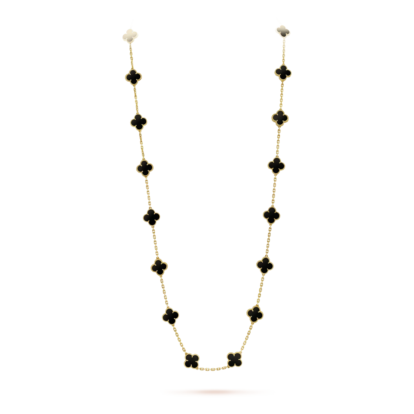 [Royal]CLOVER 20 MOTIFS ONYX NECKLACE