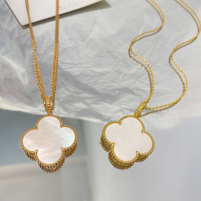 [Royal]CLOVER 25MM MOP LARGE PENDANT NECKLACE