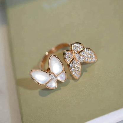 [Royal]TWIN BUTTERFLY DIAMOND MOP RING