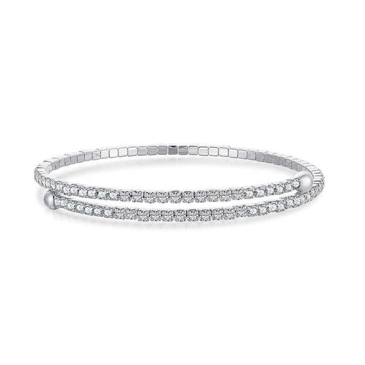 [Royal]Row of Diamonds Round Fashion Bracelet