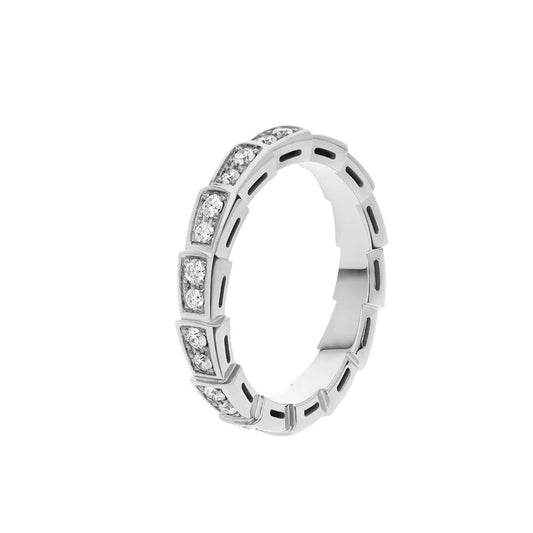 [Royal]SERPENTI RING SILVER DIAMOND PAVED 3MM