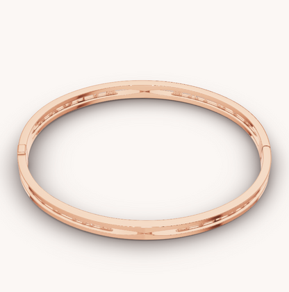 [Royal]ZERO 1 SPIRAL LOGO PINK GOLD BRACELET