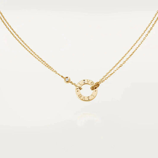 [Royal]LOVE NECKLACE 16MM 2 DIAMONDS