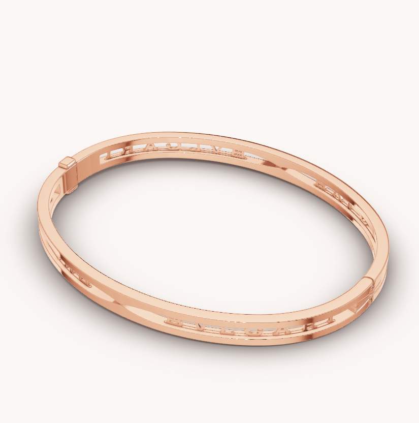 [Royal]ZERO 1 SPIRAL LOGO PINK GOLD BRACELET