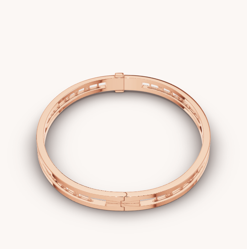 [Royal]ZERO 1 SPIRAL LOGO PINK GOLD BRACELET