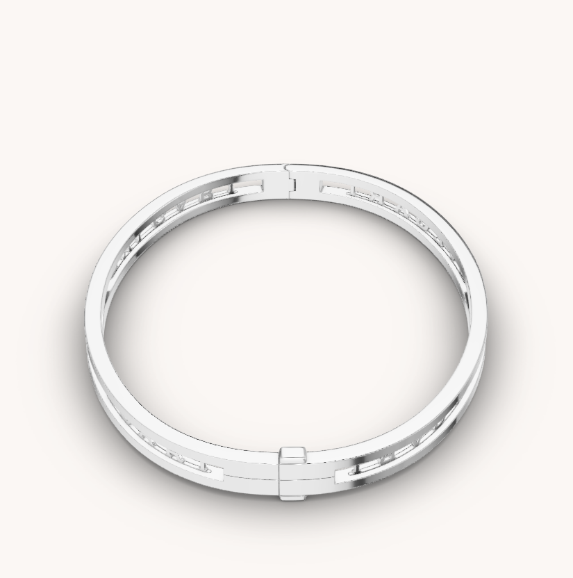 [Royal]ZERO 1 SPIRAL LOGO SILVER BRACELET