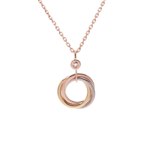 [Royal]TRINITY SILVER GOLD PINK GOLD NECKLACE