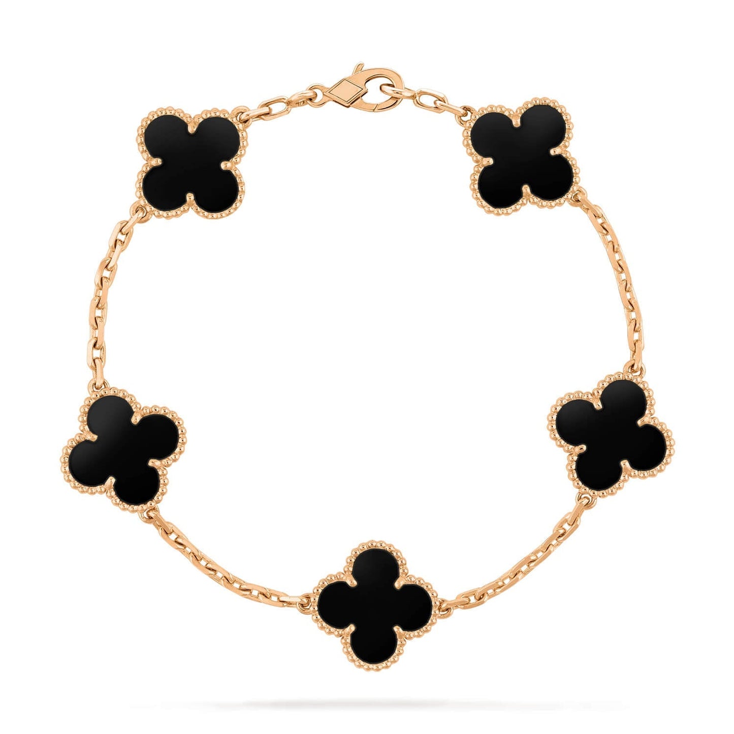 [Royal]CLOVER  5 MOTIFS BLACK ONYX BRACELET