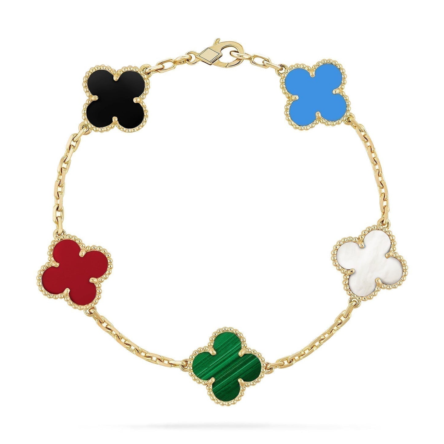 [Royal]CLOVER 5 MOTIFS MULTICOLOR  BRACELET