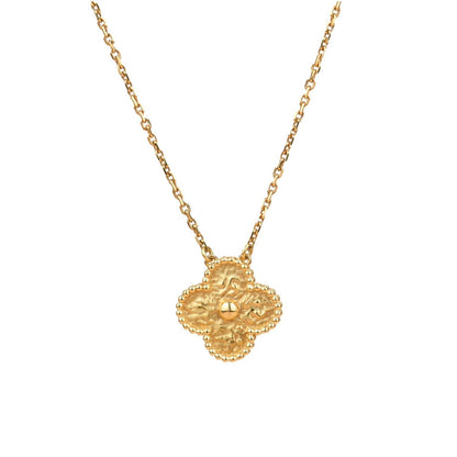 [Royal]CLOVER 15MM  BRONZING NECKLACE