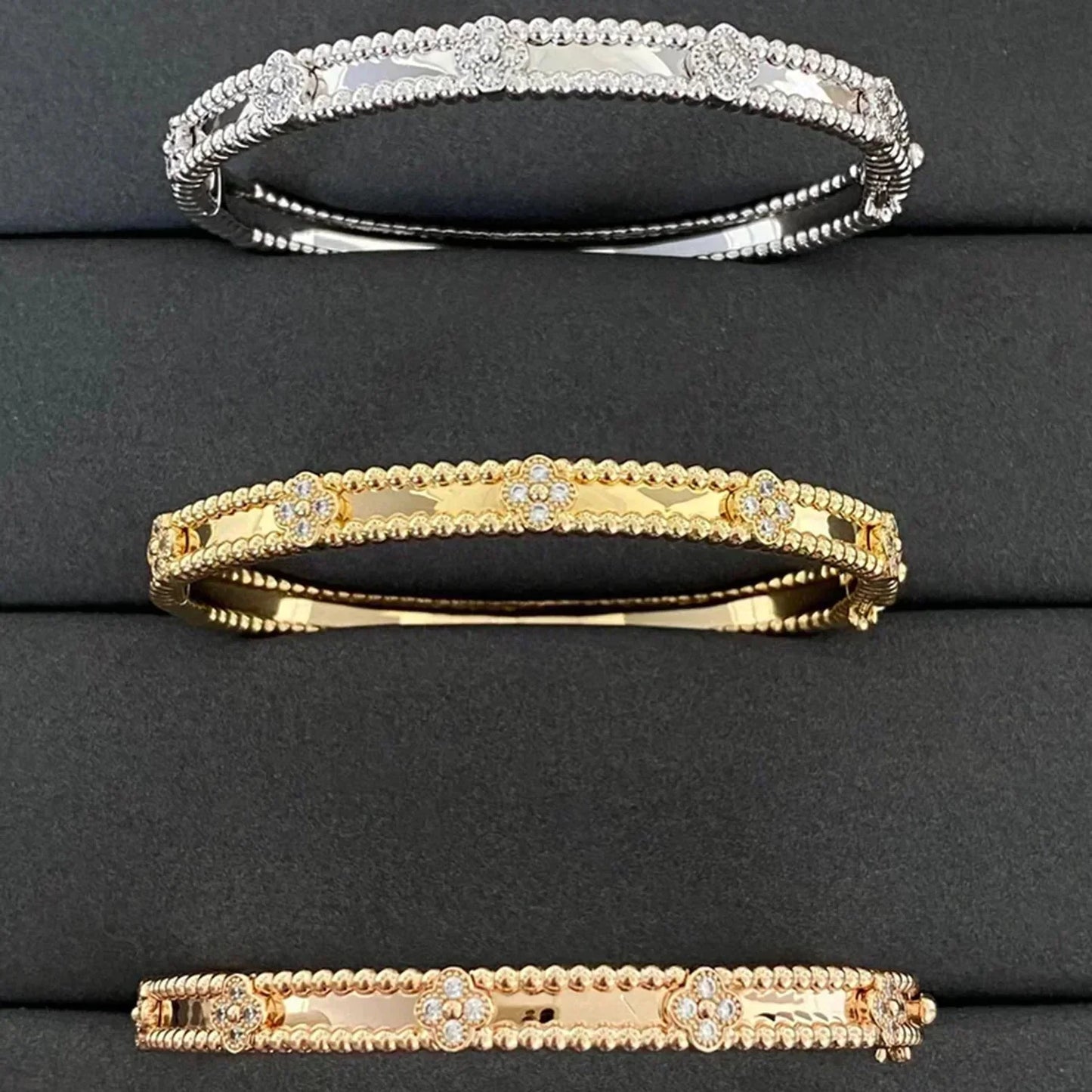 [Royal]CLOVER BRACELET 4MM DIAMONDS