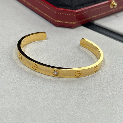 [Royal]LOVE BRACELET 6.1MM 1 DIAMOND OPEN CUFF