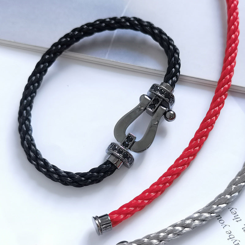 [Royal]FORCE LARGE SERIES HORSESHOE BLACK SAMURAI BRACELET