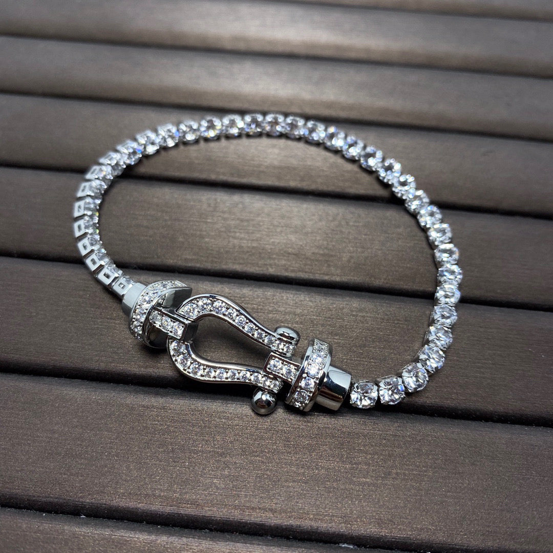 [Royal]FORCE  HORSESHOE  DIAMOND TENNIS BRACELET