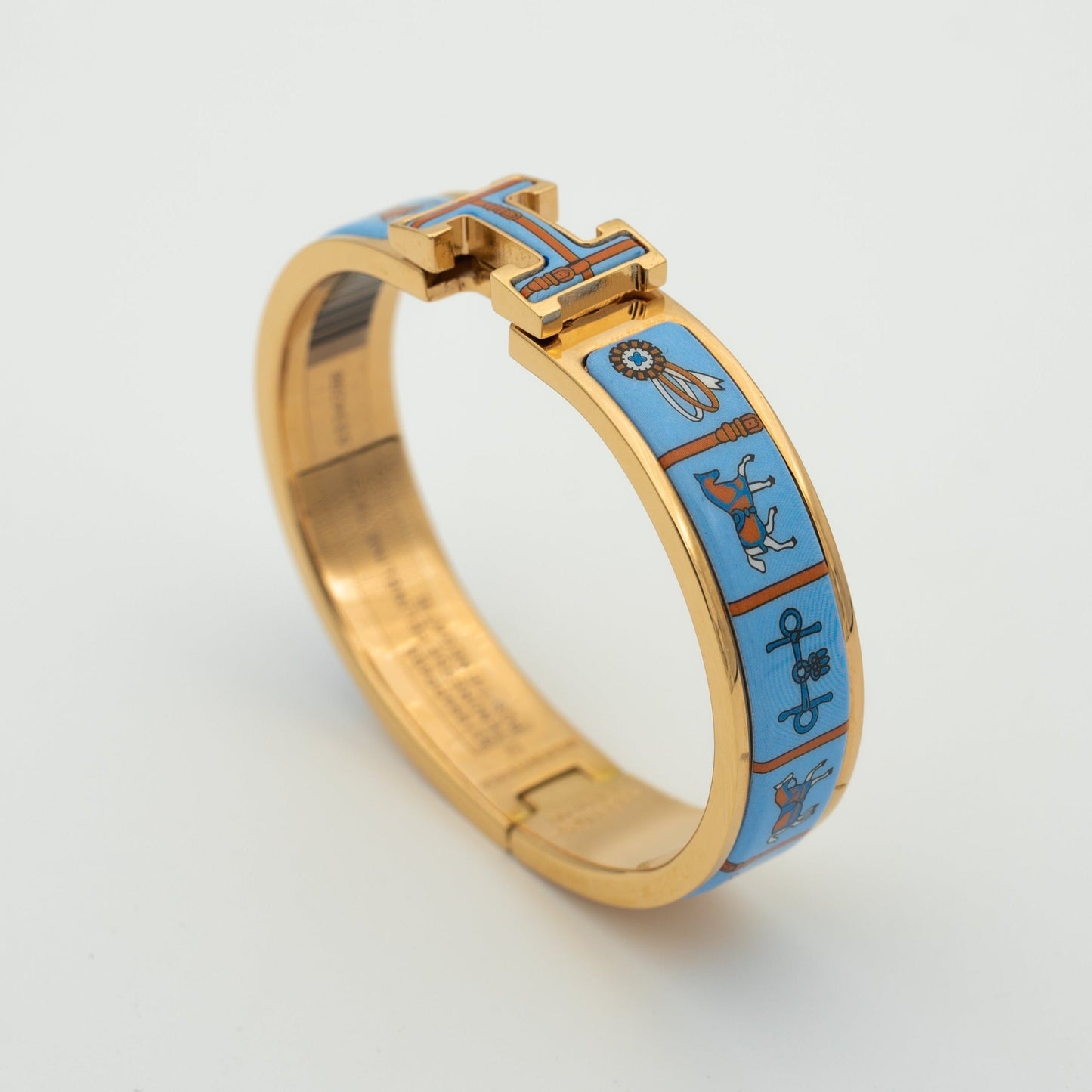 [Royal]H PINK GOLD BRACELET BLUE CERAMIC