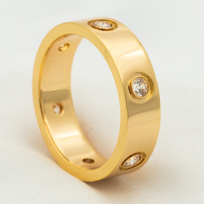 [Royal]LOVE RING 5.5MM 6 DIAMONDS PINK GOLD