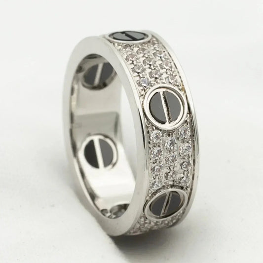 [Royal]LOVE RING 5.5MM DIAMONDS PAVED CERAMIC