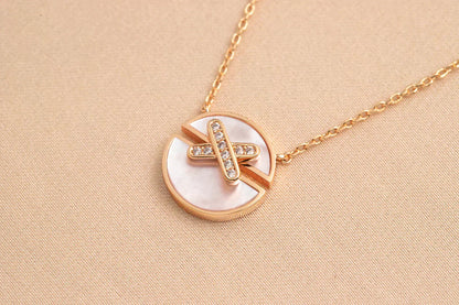 [Royal]JEUX DE ROSE GOLD DIAMOND NECKLACE