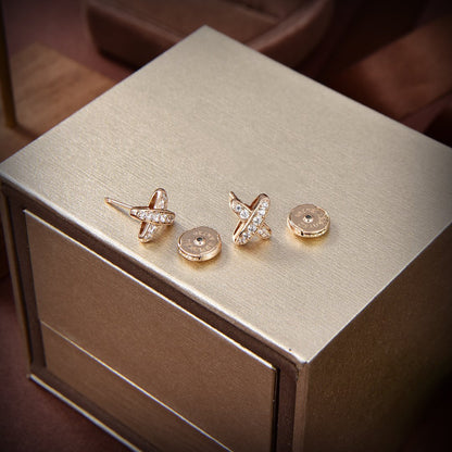 [Royal]JEUX DE GOLD DIAMOND EARRINGS