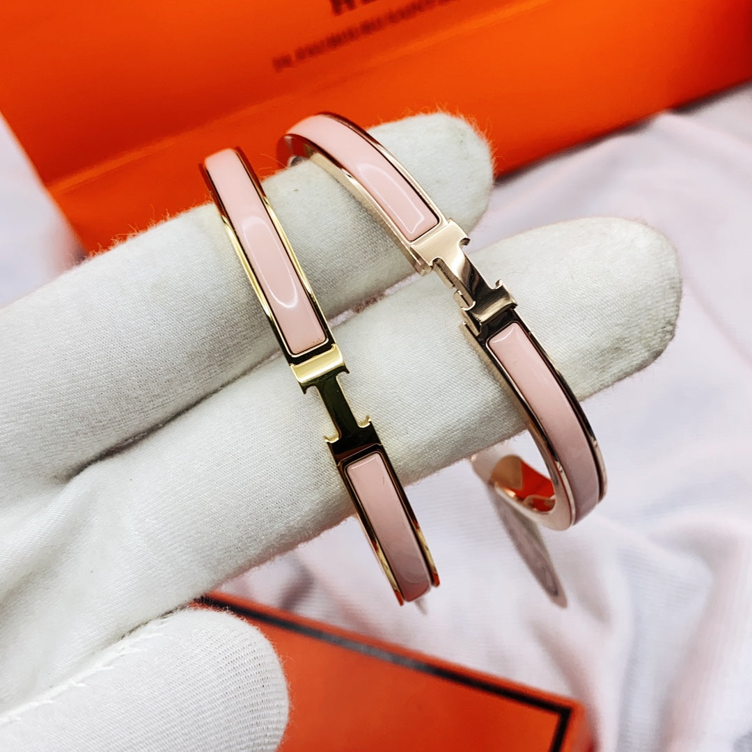 [Royal]CLASSIC HM CLIC  PINK 8MM ENAMEL BRACELET