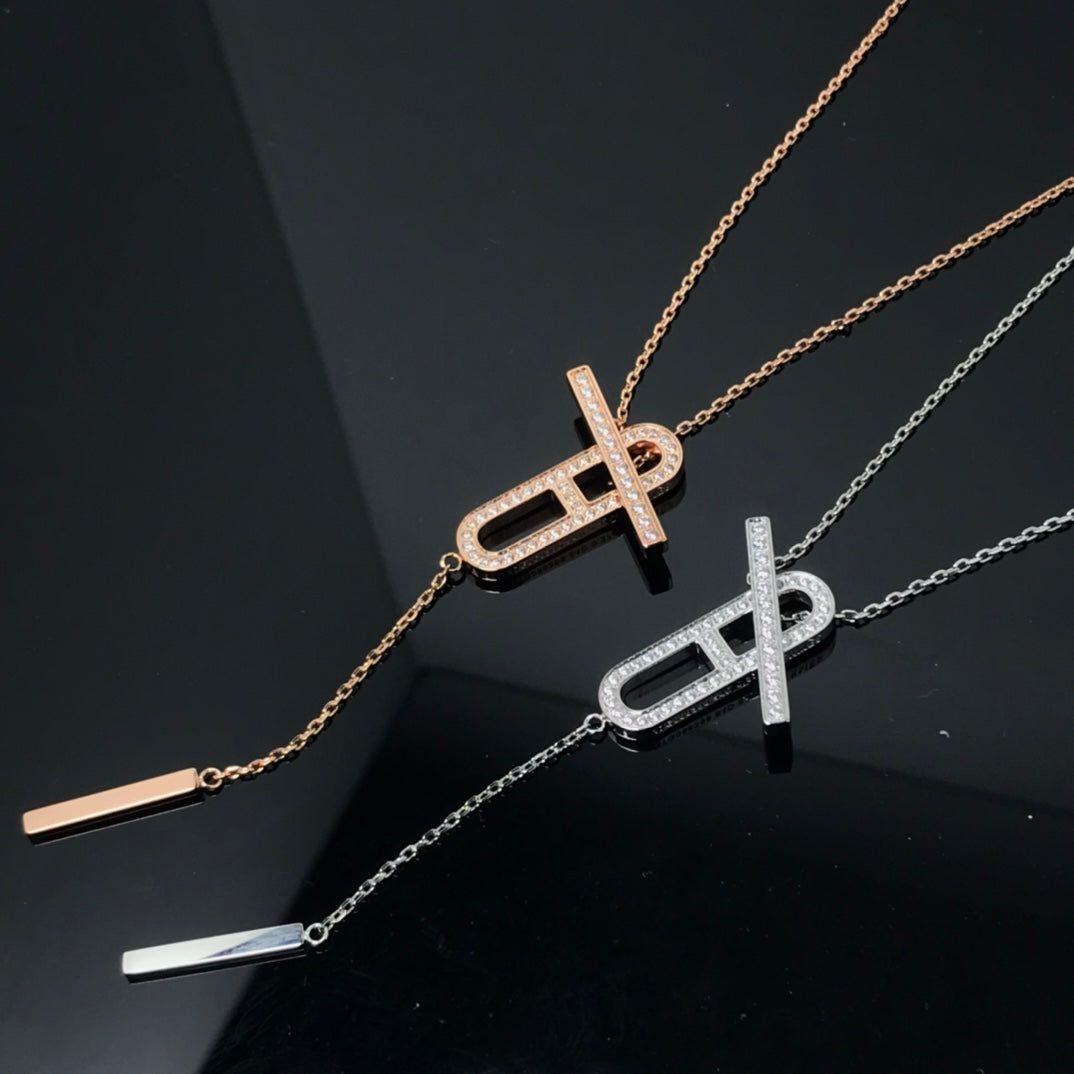 [Royal]HM NECKLACE PLATINUM ROSE GOLD DIAMOND