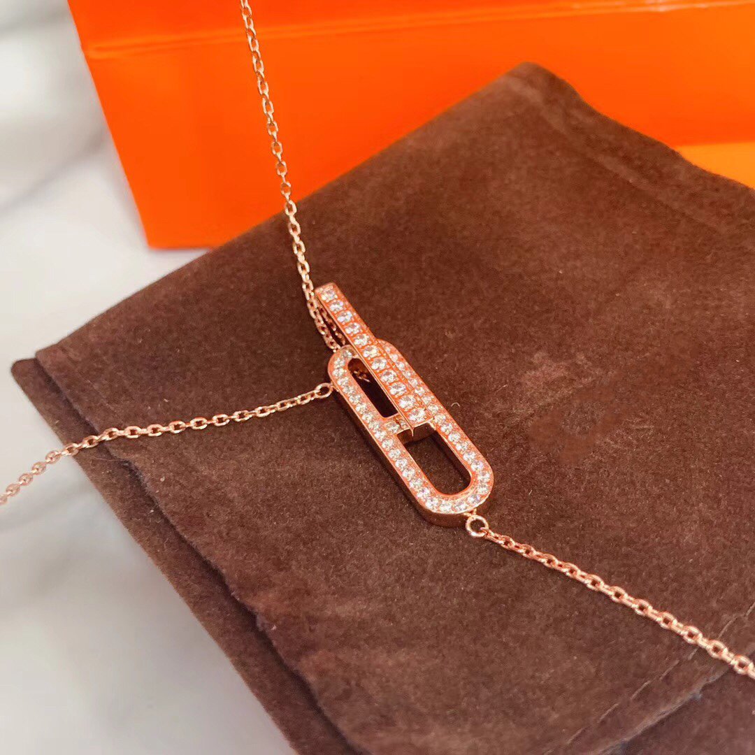 [Royal]HM NECKLACE PLATINUM ROSE GOLD DIAMOND